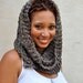 Knit Infinity Scarf Cowl Wrap Hood