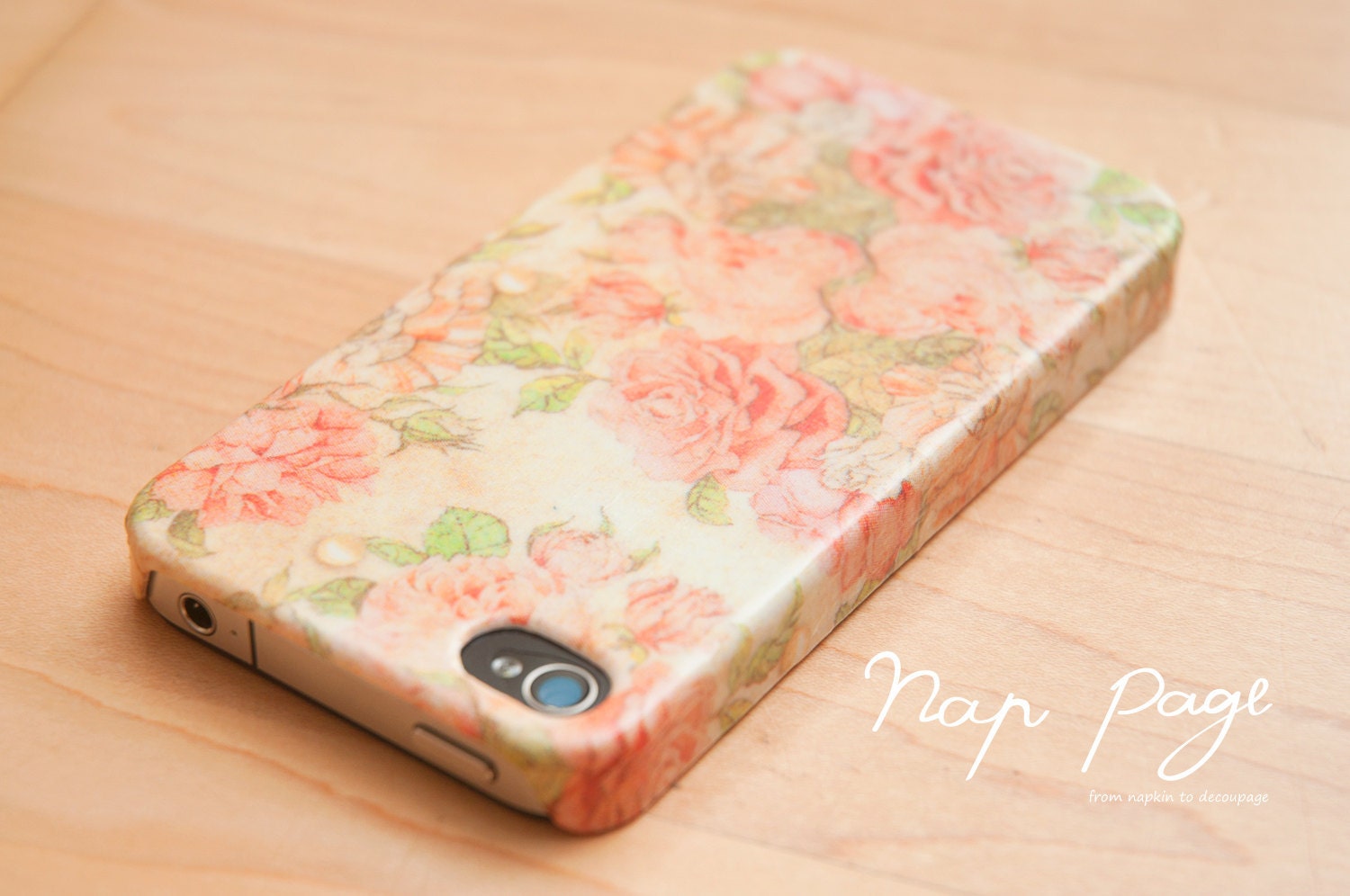 Apple iphone case for iphone iphone 5 iphone 4 iphone 4s iPhone 3Gs : Vintage Rose