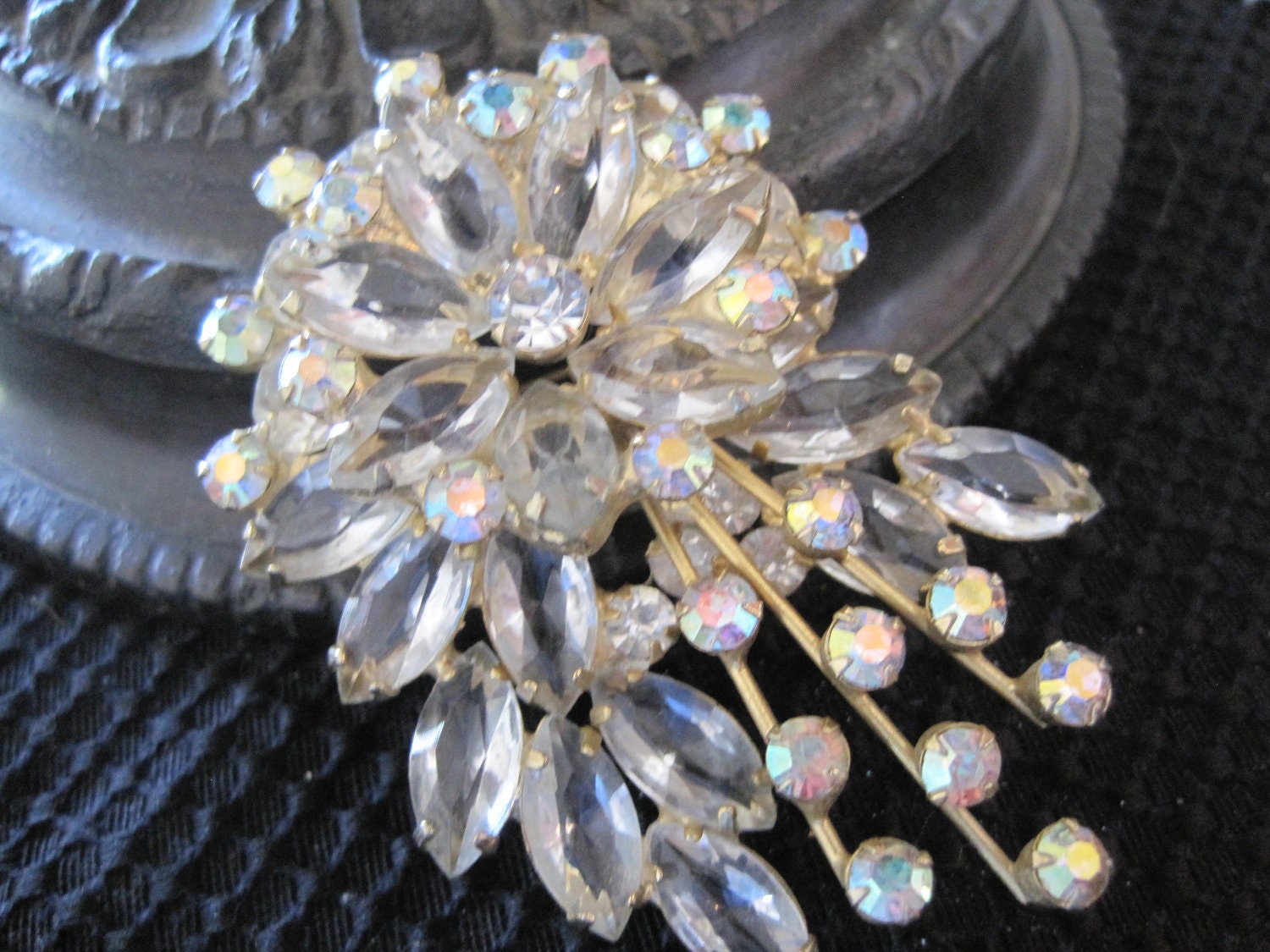 Vintage Juliana Crystal AB Rhinestone Brooch Pin