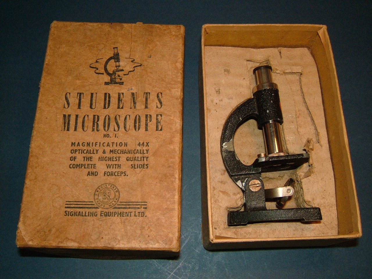 1950s SEL Signalling Equipment Ltd Students Microscope - Made in England