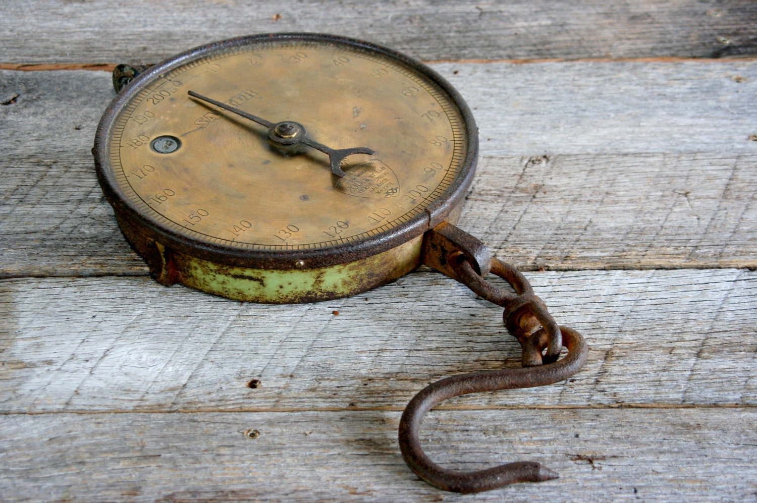 Antique Salter 200lb Spring Balance Scale No. 235T