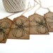 Flower // Bloom // Spring // Nature // Gold // Vintage Inspired // Kraft Gift Tags // Set of 4