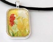 Miscarriage Infertility Keepsake Necklace choker with hand painted pendant 'Gone Too Soon' Pregnancy art Midwife Doula Gift