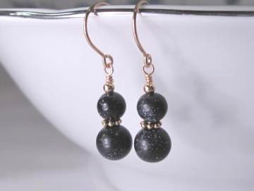 Blue Goldstone - Gemstone  Dangle Earrings
