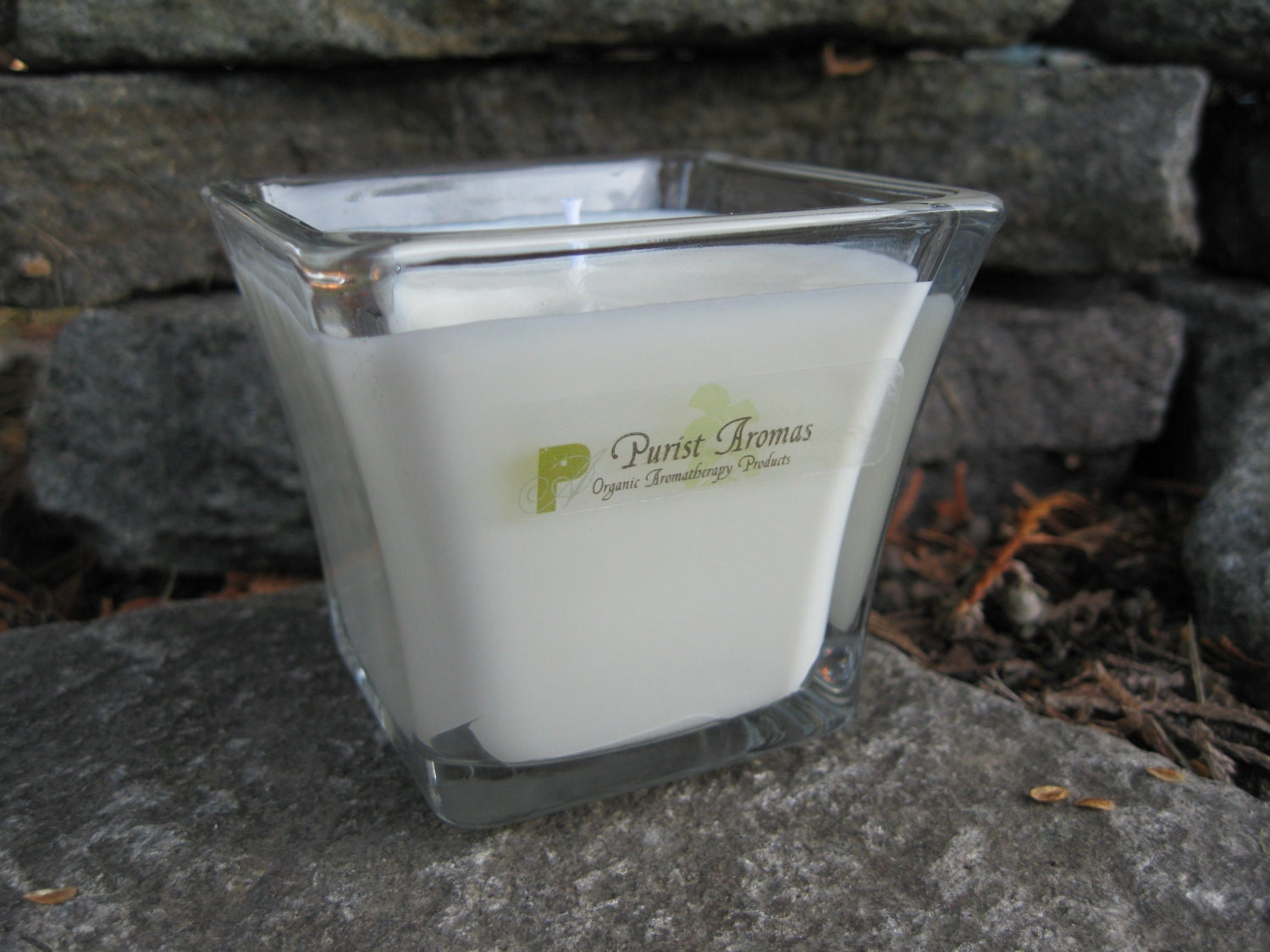 Aromatherapy Soy Candle, 100% Organic and All Natural, 8 scents to choose from, 4oz flared square container