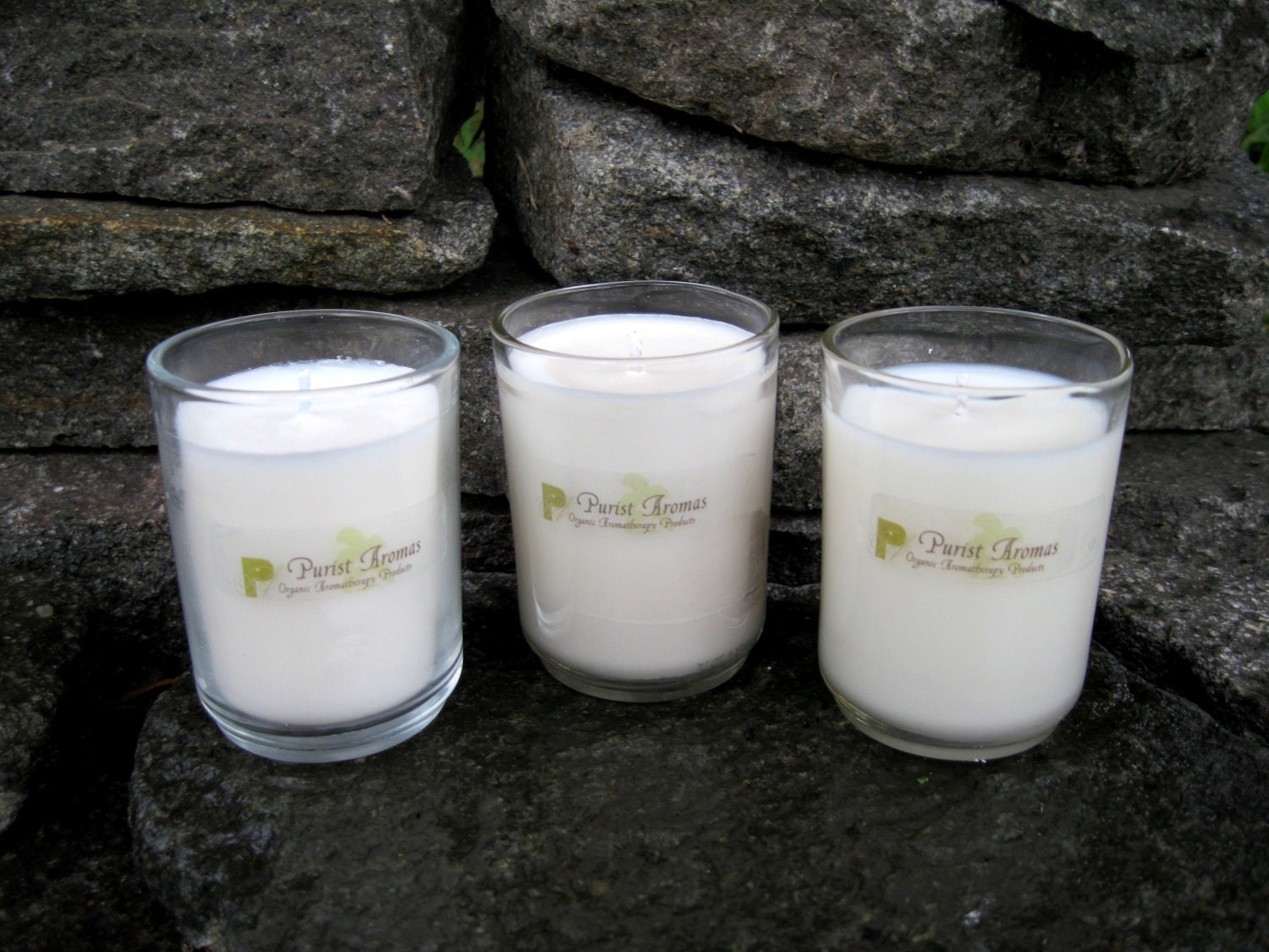 Aromatherapy Soy Candles Sampler Pack: Lemon Mint, Lime Springs, and Peppermint Appeal. 100% Organic and All Natural, Three 2.5oz Votives