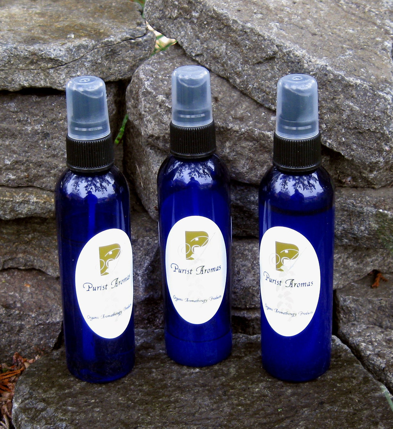 Aromatherapy Body Mist Sampler Pack: Lavender Fields, Vanilla Cream, Chamomile Petals. 100% Organic and All Natural, Three 4oz bottles