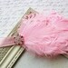 Pink Nagorie Feather Headband, baby headbands, pink headbands, newborn headbands, photography prop