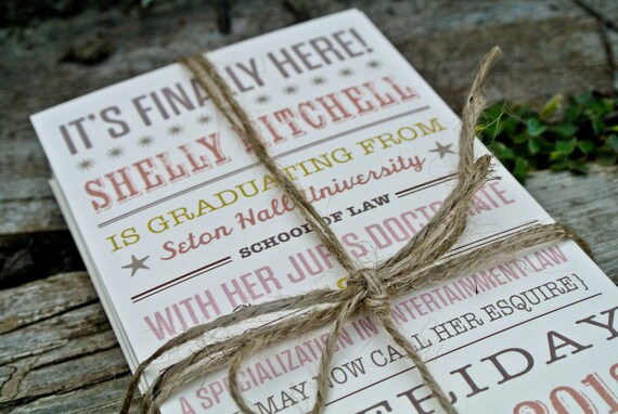Rustic and Vintage Graduation Announcement