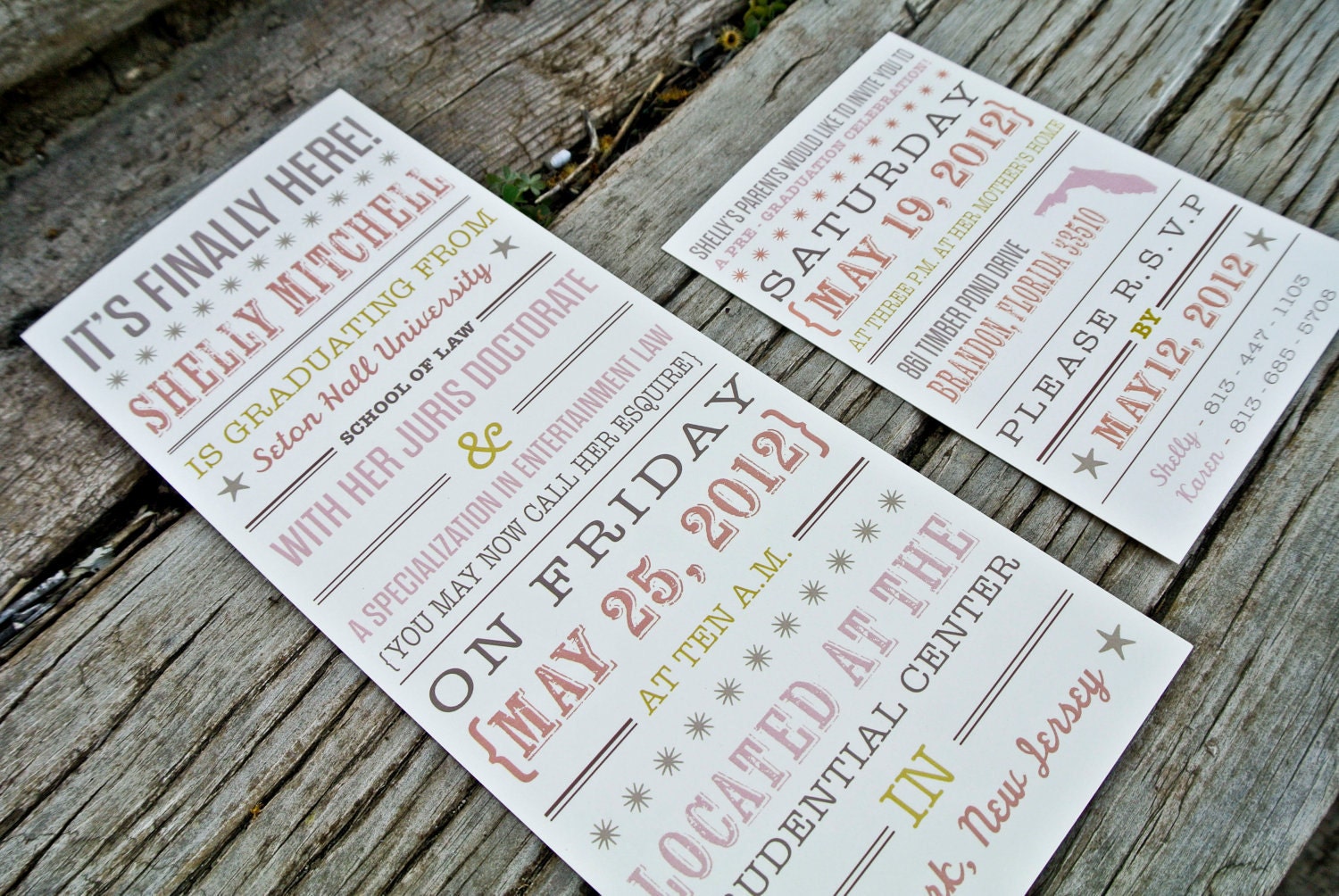 Rustic and Vintage Graduation Announcement