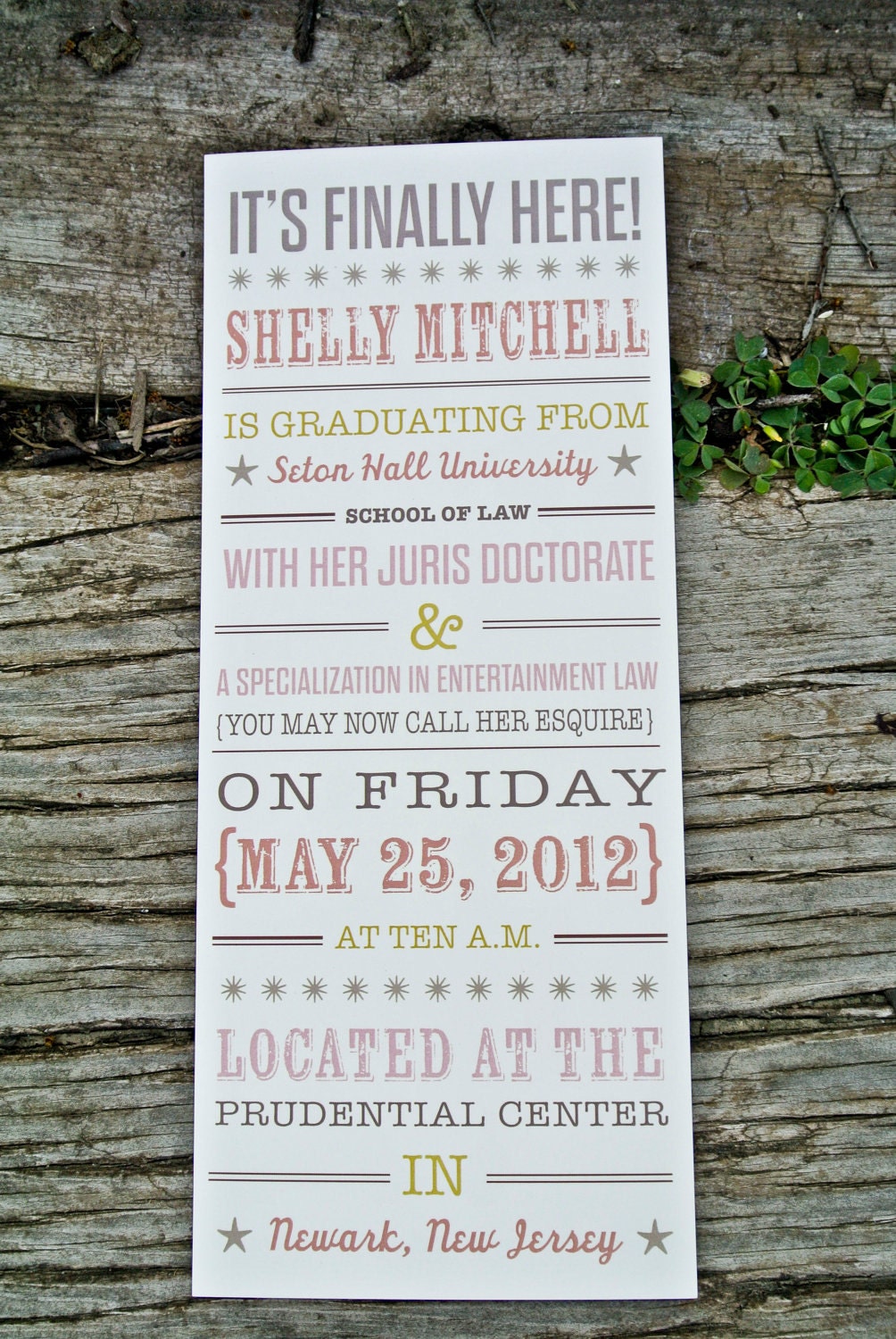 Rustic and Vintage Graduation Announcement