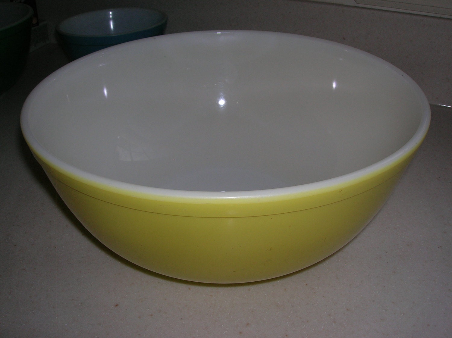 SALE Vintage Pyrex Mixing Bowl Primary Yellow