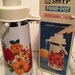 SALE - Vintage Orange and Red Poppies Pump Pot, Thermos, Coffee Pot