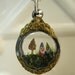 Terrarium Garden Gnomes Pendant with a Morel Mushroom