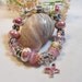 Bracelet Pink Butterfly and Roses European Style