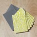 Chartreuse Leaf Pattern Note cards