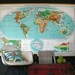Classroom Pull Down Map of the World