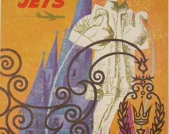 Original David Klein Twa travel poster for Germany
