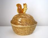 Vintage Ceramic Squirrel and Nut Jar - KitschVillage
