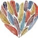 Fiona's Heart - Feather Painting Archival Print