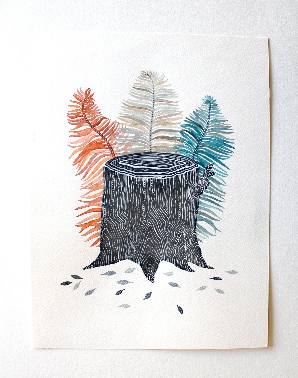The Forest Grew On - archival print, Watercolor Art