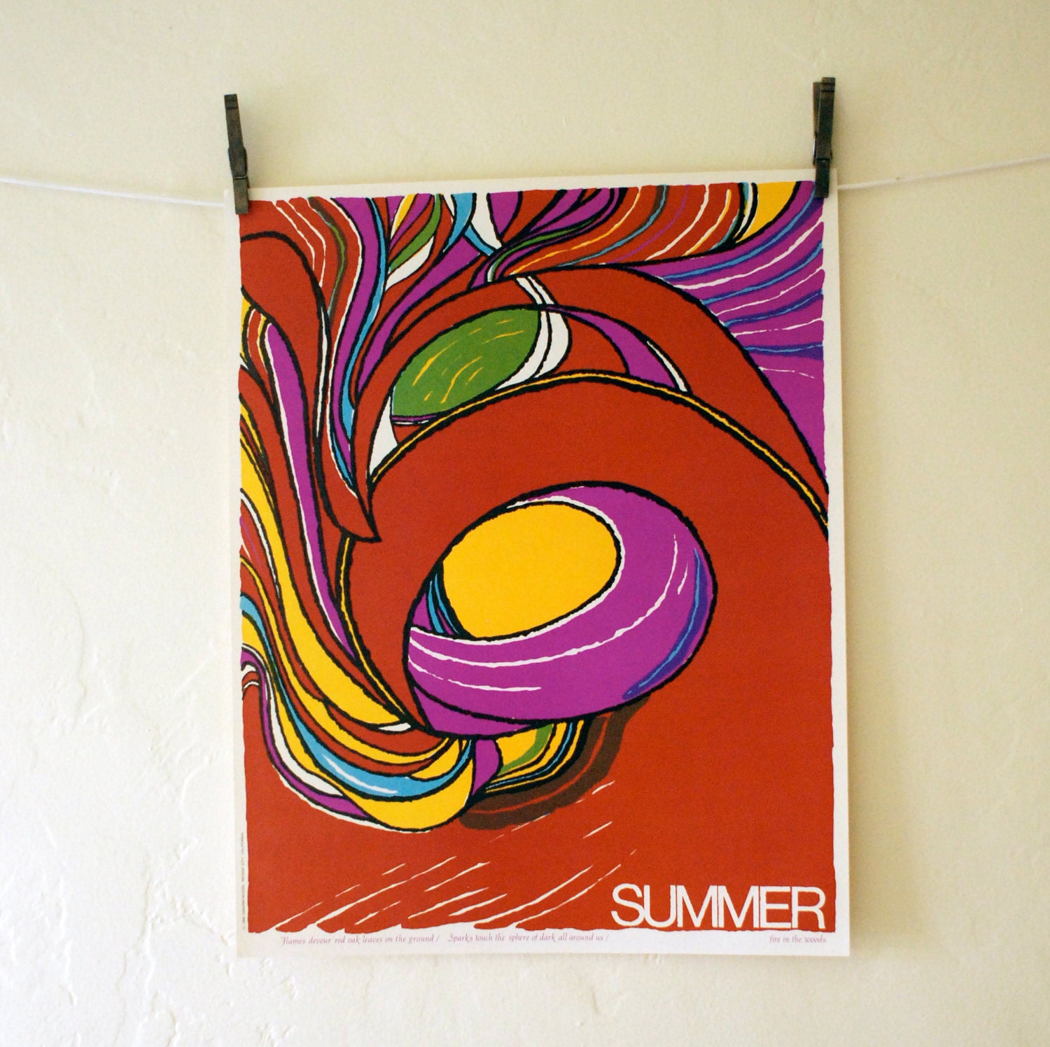 Summer - part of the Seasons Series, Vintage 1969 poster by Osborn Woods