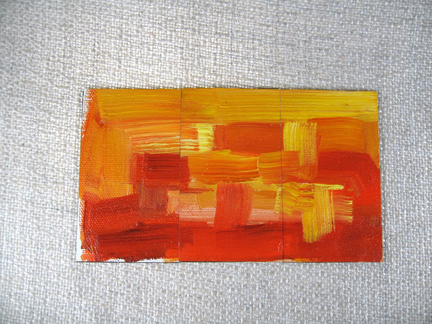 Cyber Monday Coupon Code CBMONDAY2012 - Refrigerator Art - 3-1/2" x 2" Oil Painting on Canvas - Refrigerator Magnets Set of 3.