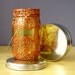 Hand Painted Mason Jar Lantern, With Copper and Gold Accents