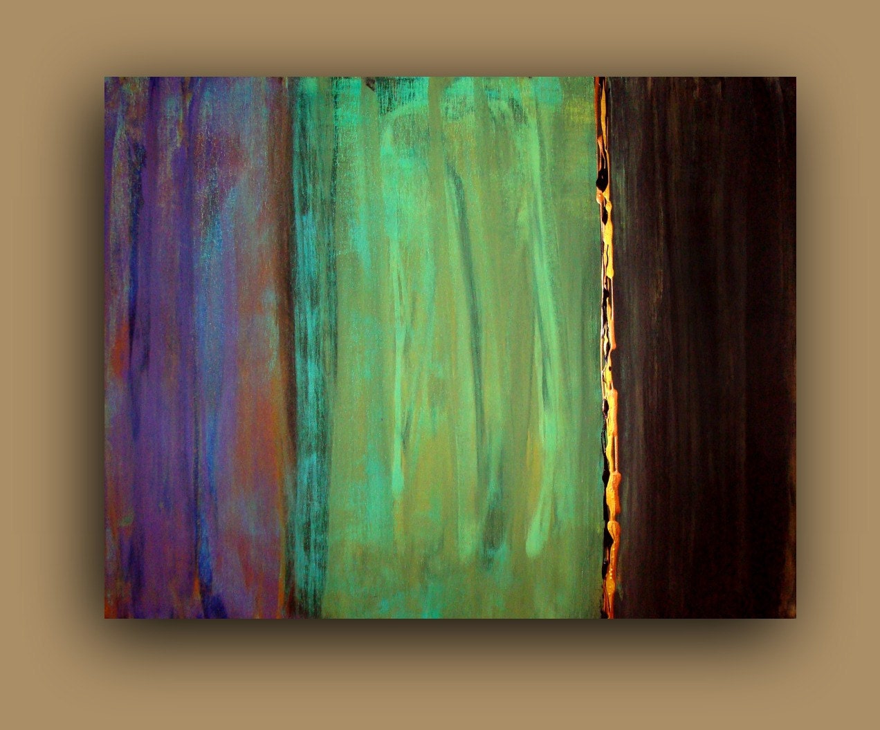 Abstract Acrylic Art Painting on Canvas Modern Contemporary Fine Art Title:JADE. 24X30X1.5" Ora Birenbaum Original Abstract Painting.