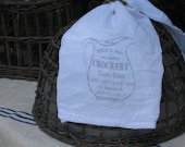 Vintage Flour Sack Tea Towel, Crockery Advertisement, Cotton Tea Towel