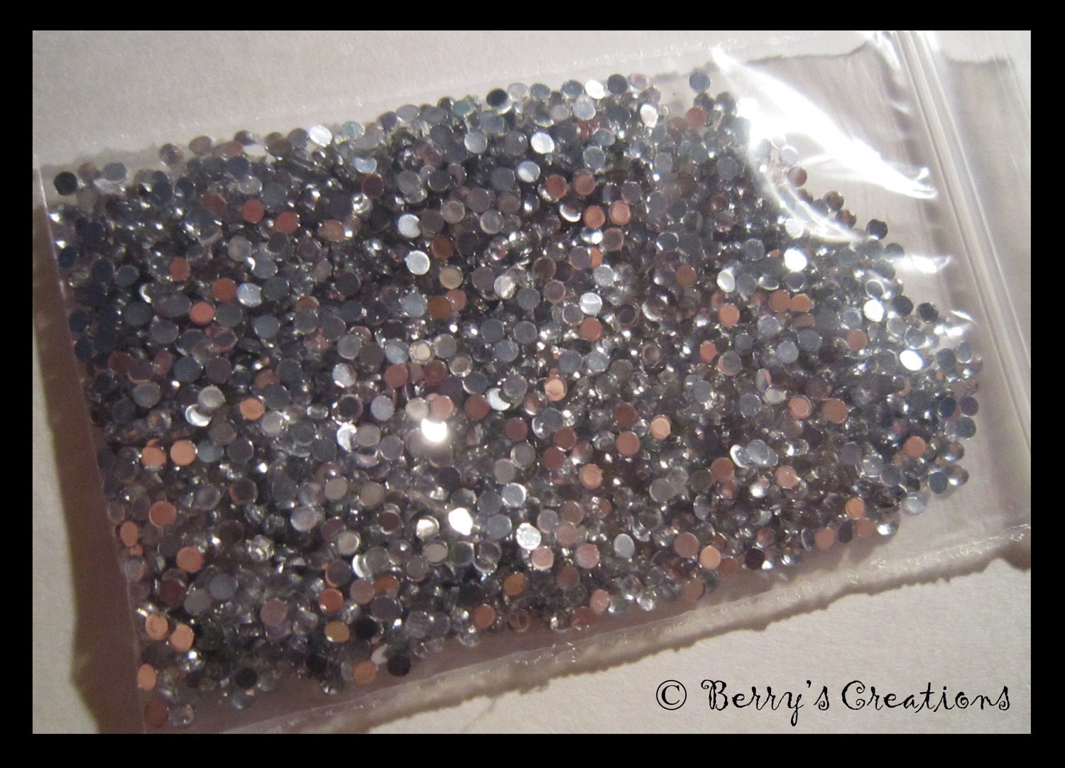 Loose Silver Rhinestones 2 mm 12 grams