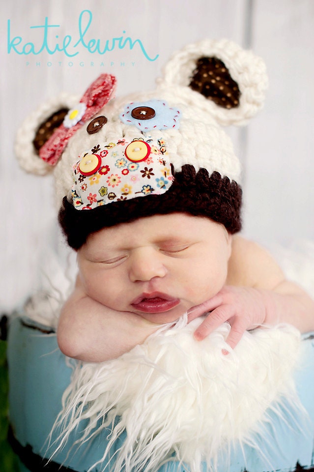 Newborn Cow Hat - Photo Prop - Newborn - Barnyard Cutie