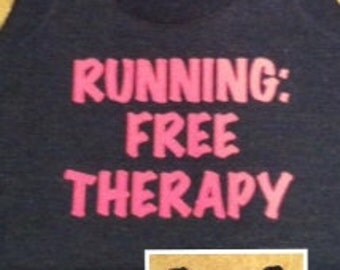 Running Free Therapy Racerback Tank