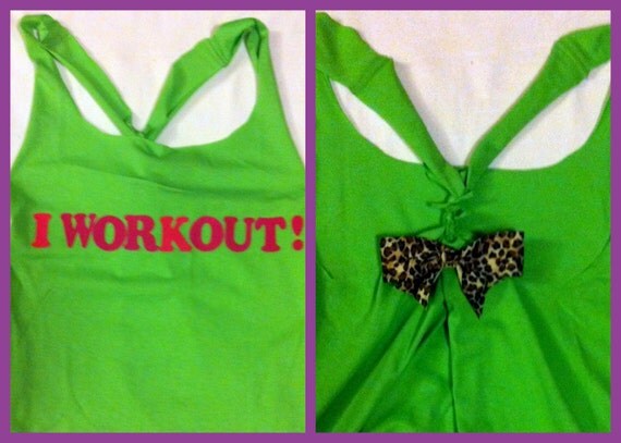 LMFAO inspired I Workout Racerback Work-out Tank Top