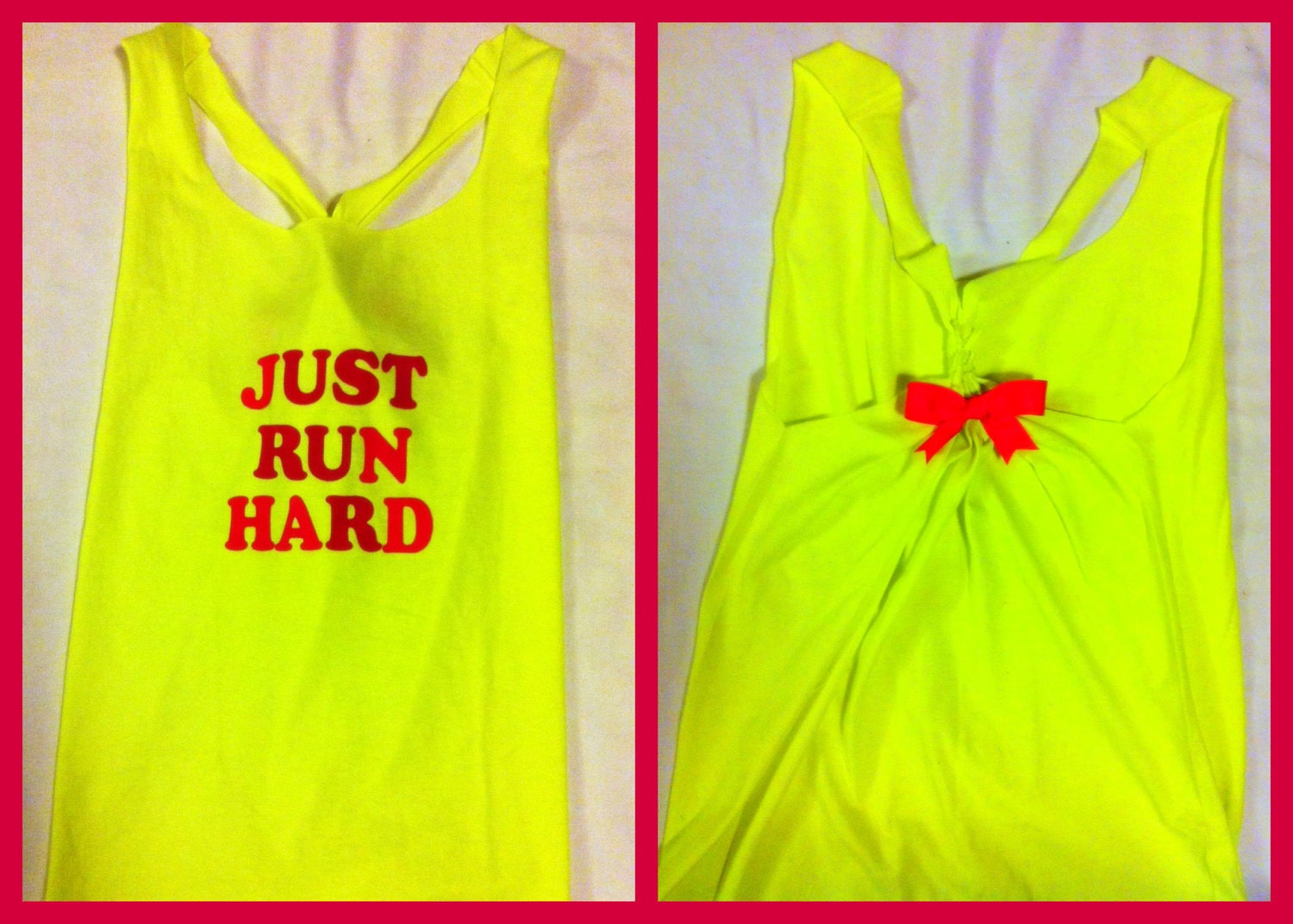 Just Run Hard Racerback Work-out Tank Top