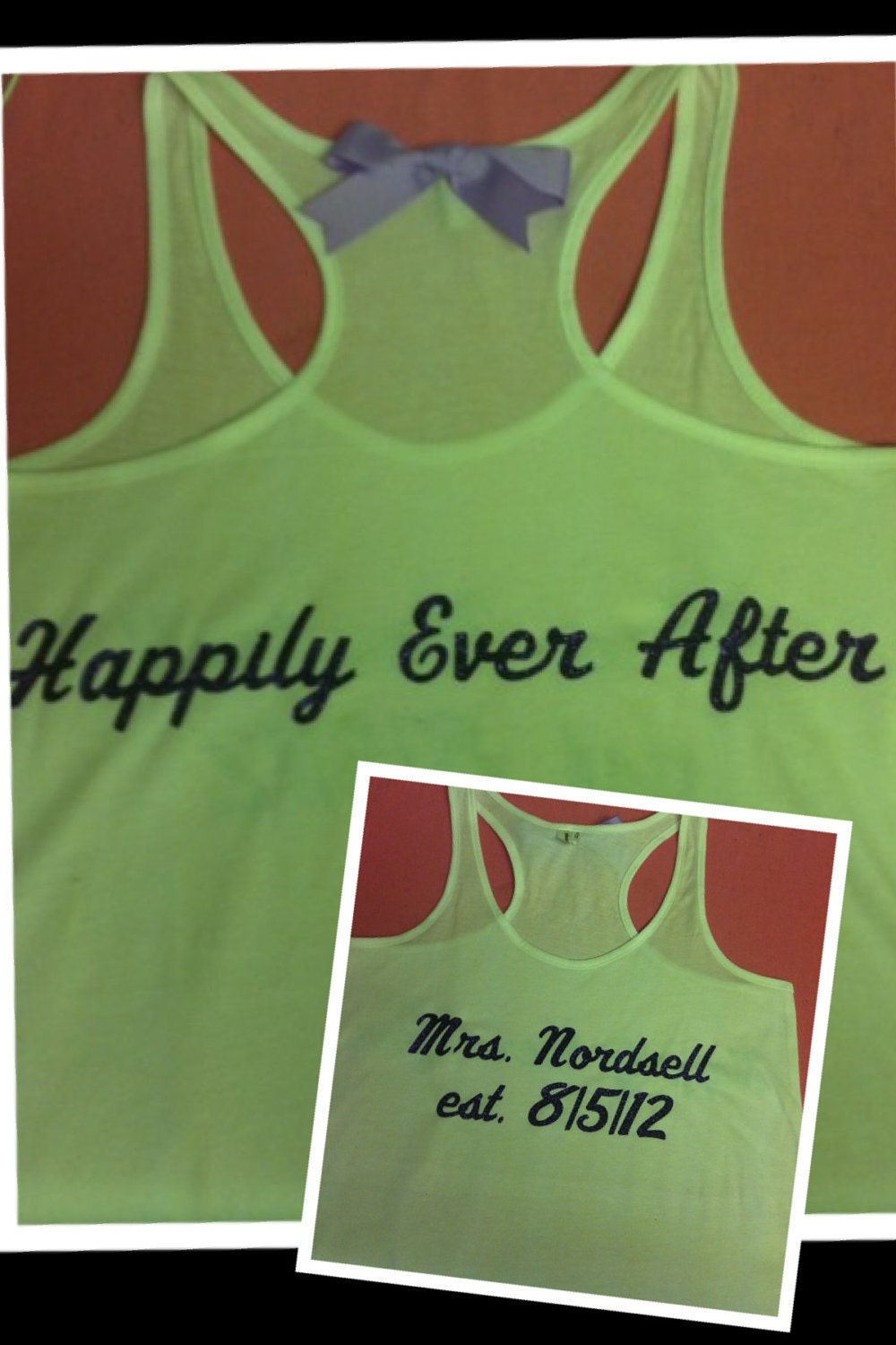 Personalized Happily Ever After Bridal Tank