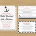 NAUTICAL ANCHORS Wedding Invite // Invitation and RSVP Card