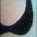 black color peter pan handmade collar necklace. high quality custom jewelry beaded