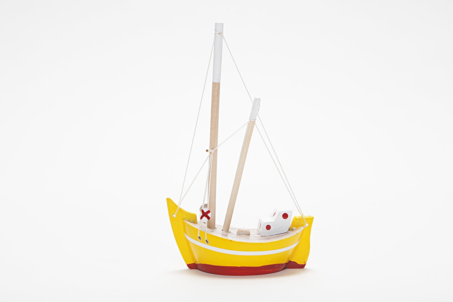 Wooden Boat - Fishing Boat - Trawler / Handmade - Hand Painted