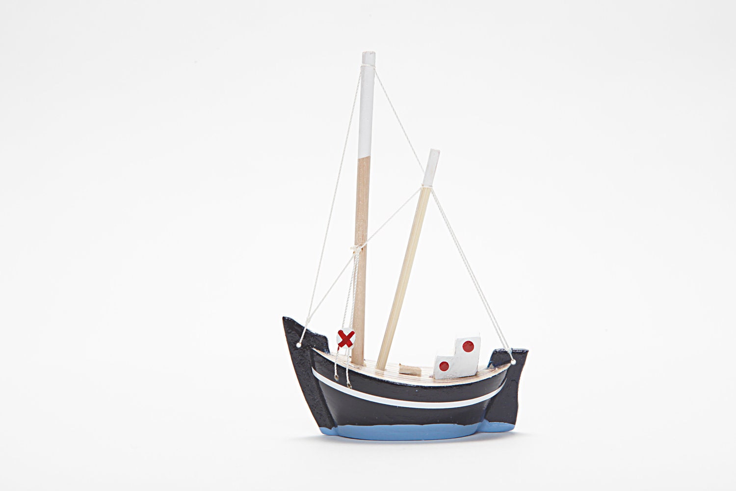 Wooden Boat - Fishing Boat - Trawler / Handmade - Hand Painted