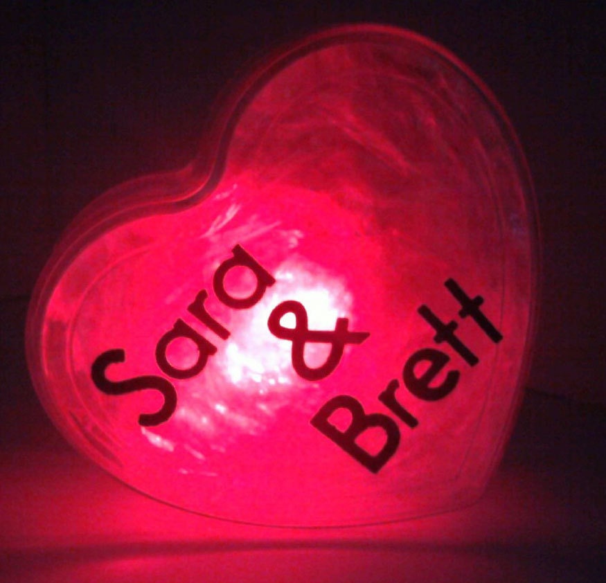 GlowHeart  -cool gift for her, gift for him, anniversary gift, easter gift, personalized