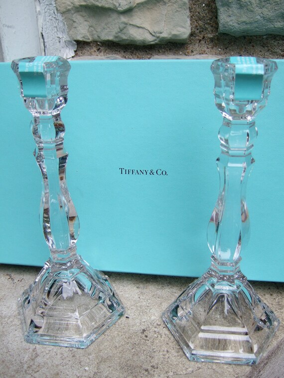 TIFFANY & CO Crystal Candle Sticks in by worldmarketproductio