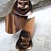 1950s Copper Clamper Bracelet Comedy & Tragedy Mask Design