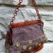 RESERVED for Betty Sale Pending 1950s Lucite Faux Tortoise Trim Knit Handbag