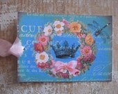 Gift Tag, French, French Script, Roses, Crown