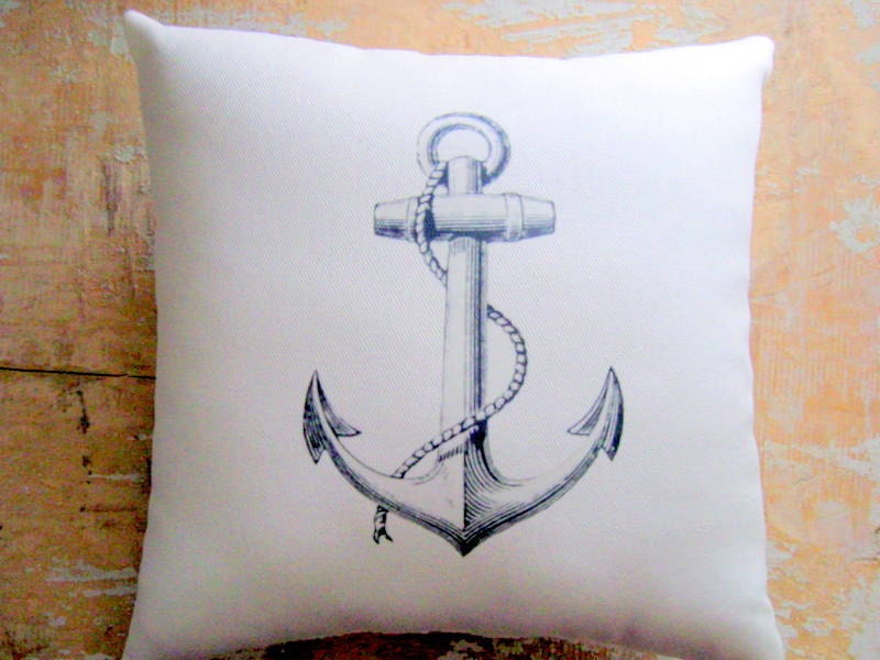 Nautical Anchor Pillow
