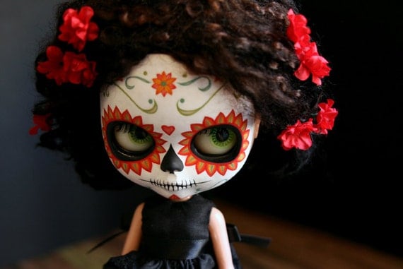 Dia de los Muertos Calavera Blythe postcard No. 1