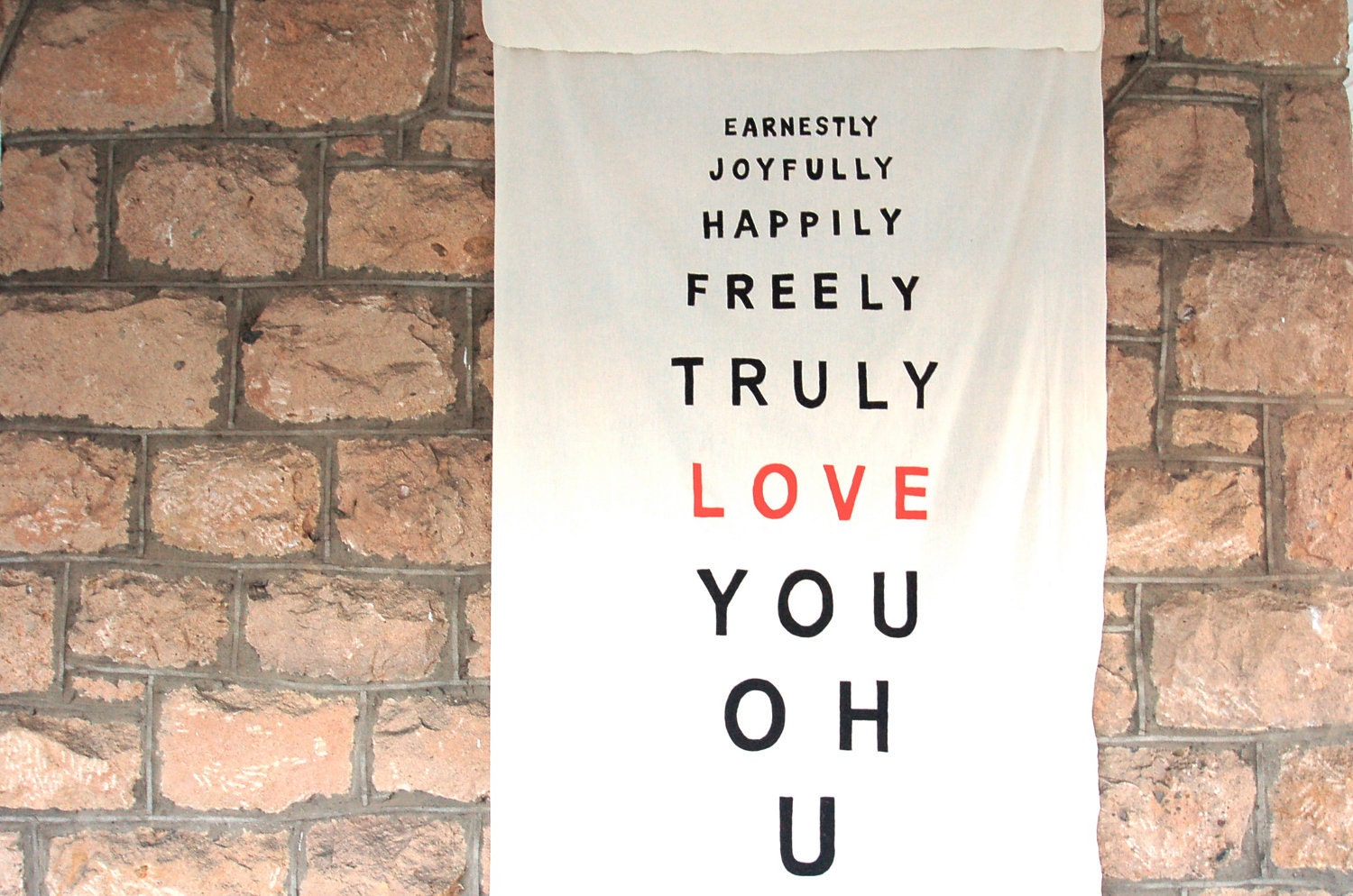 Love You, Oh, U - Hand Painted Sign