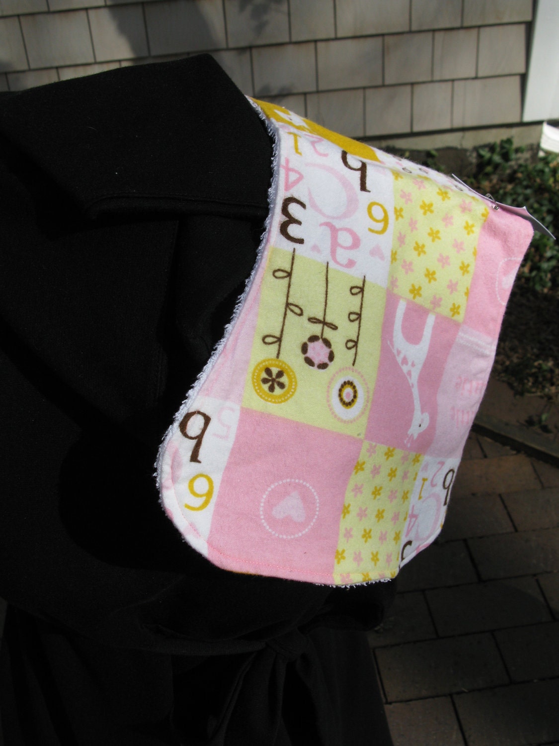 Baby Girl Giraffe Burp Cloth