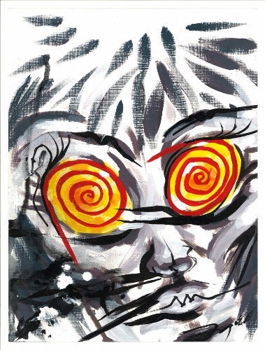 Dazed -- Surreal Portrait, Giclee Print, Surreal Acrylic Art